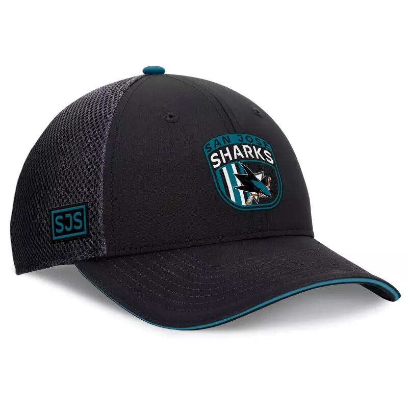 Casquette NHL San Jose Sharks Fanatics Authentic Pro Draft 2024 Trucker Noir 3/3
