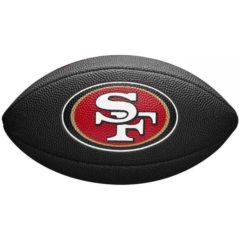 Mini Ballon de Football Américain Wilson NFL team logo San Francisco 49ers Noir 1/3