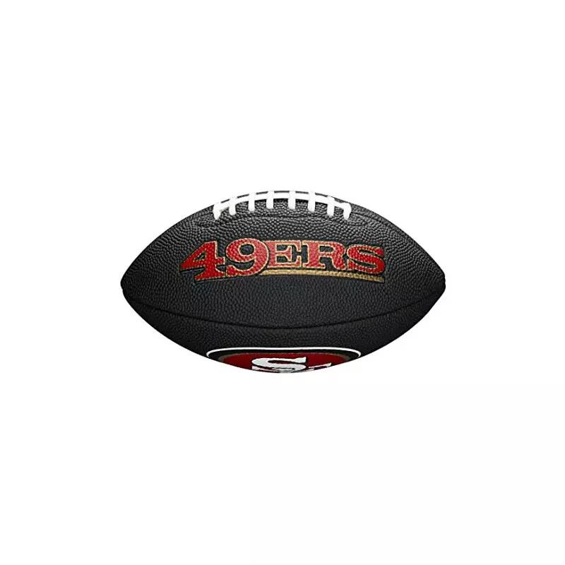 Mini Ballon de Football Américain Wilson NFL team logo San Francisco 49ers Noir 2/3