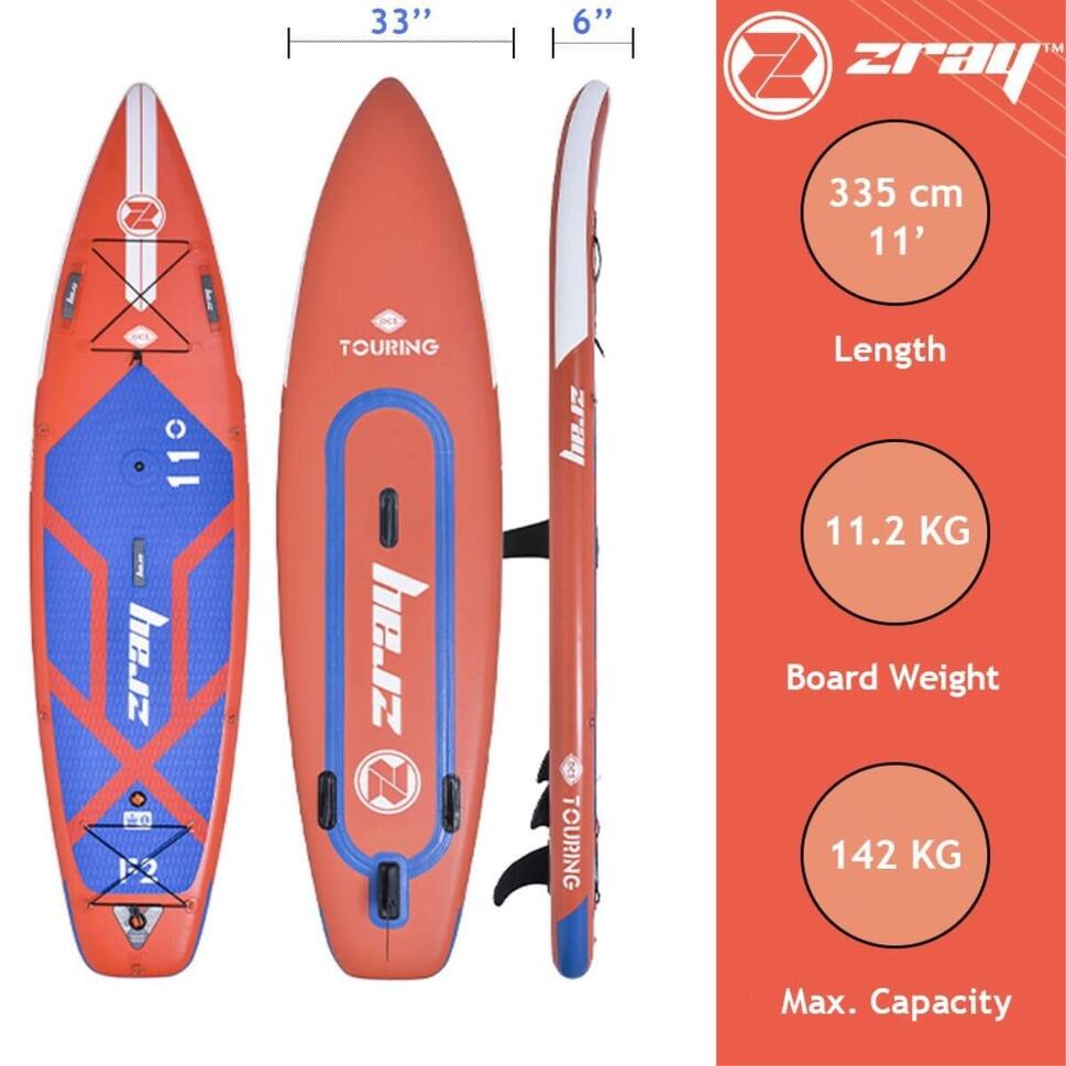 Deska SUP dmuchana Fury 2 Dropstitch TTS 2 komory 11' 335x84x15cm (11'x33
