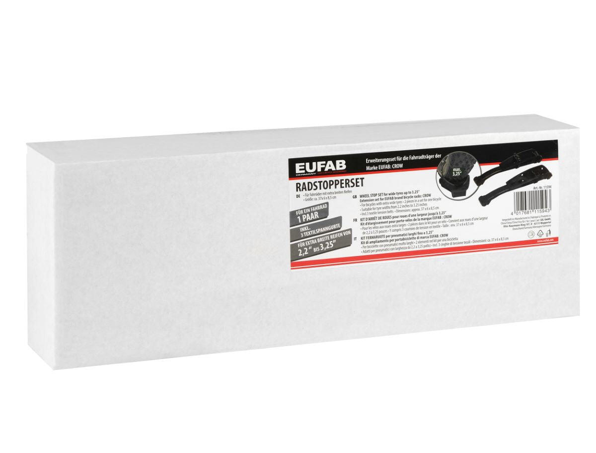 PORTE-VÉLO EUFAB : SUPPORTS DE ROUES EXTRA LARGES CROW JUSQU'À 3.25 POUCES 4/4