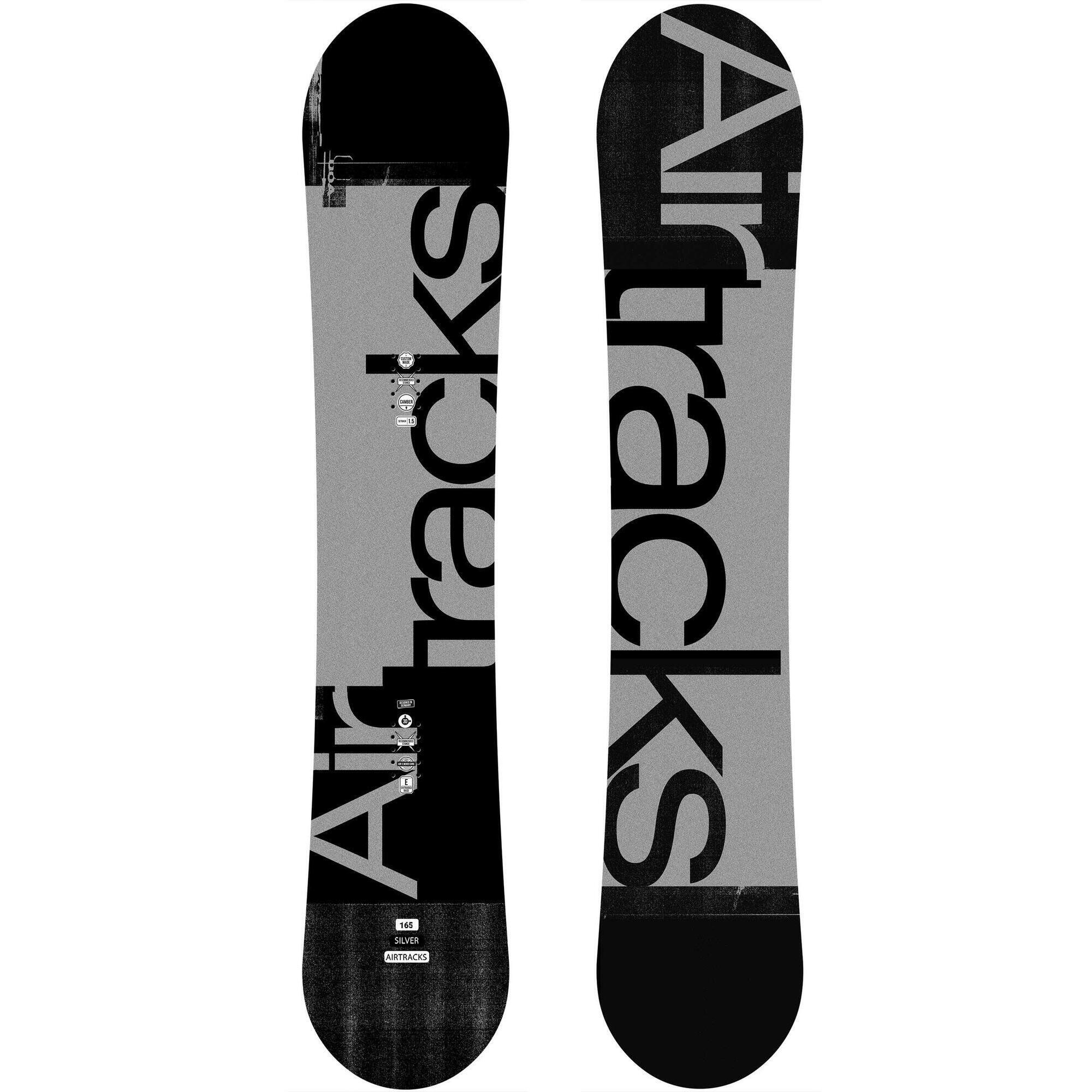 Airtracks - Planche De Snowboard Homme Silver Camber Wide - Snowboard - Noir - 155 Cm - Decathlon