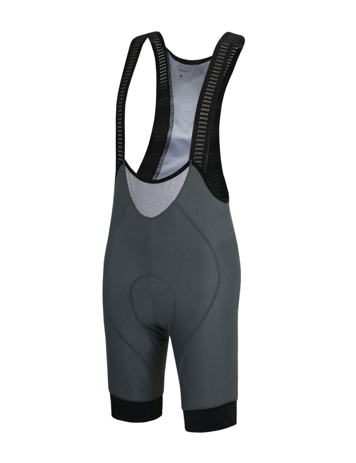 AIRTRACKS Herren Fahrradhose Kurz Radhose mit Trägern Trägerhose Pro Team Line Grau