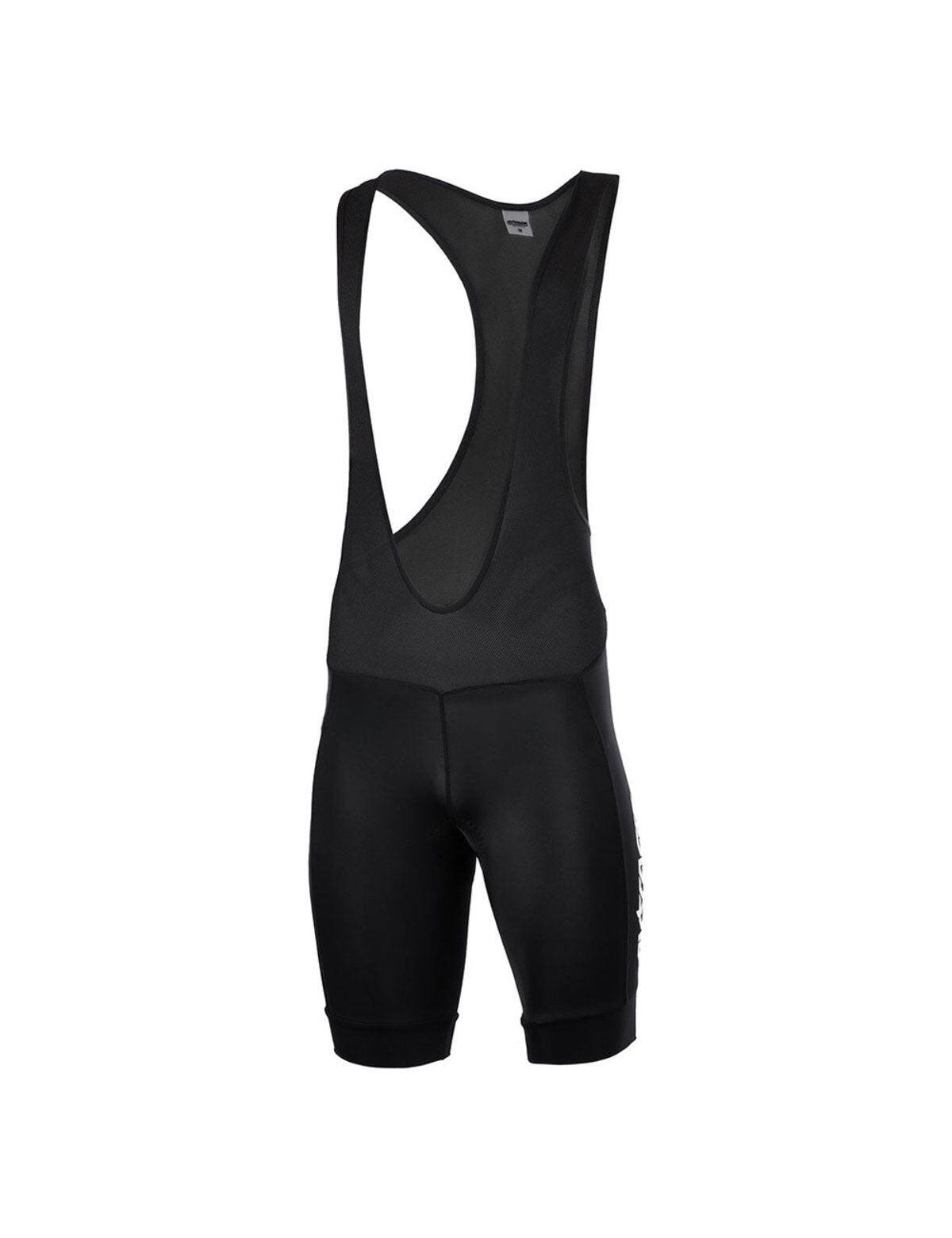 Herren Fahrradhose Kurz Radhose mit Trägern Trägerhose Pro Line Schwarz 4/4