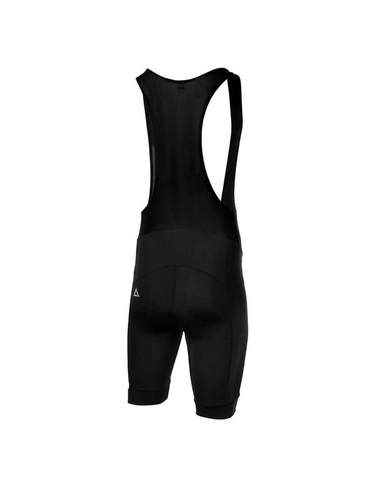 Herren Fahrradhose Kurz Radhose mit Trägern Trägerhose Pro Line Schwarz-Neon 4/4