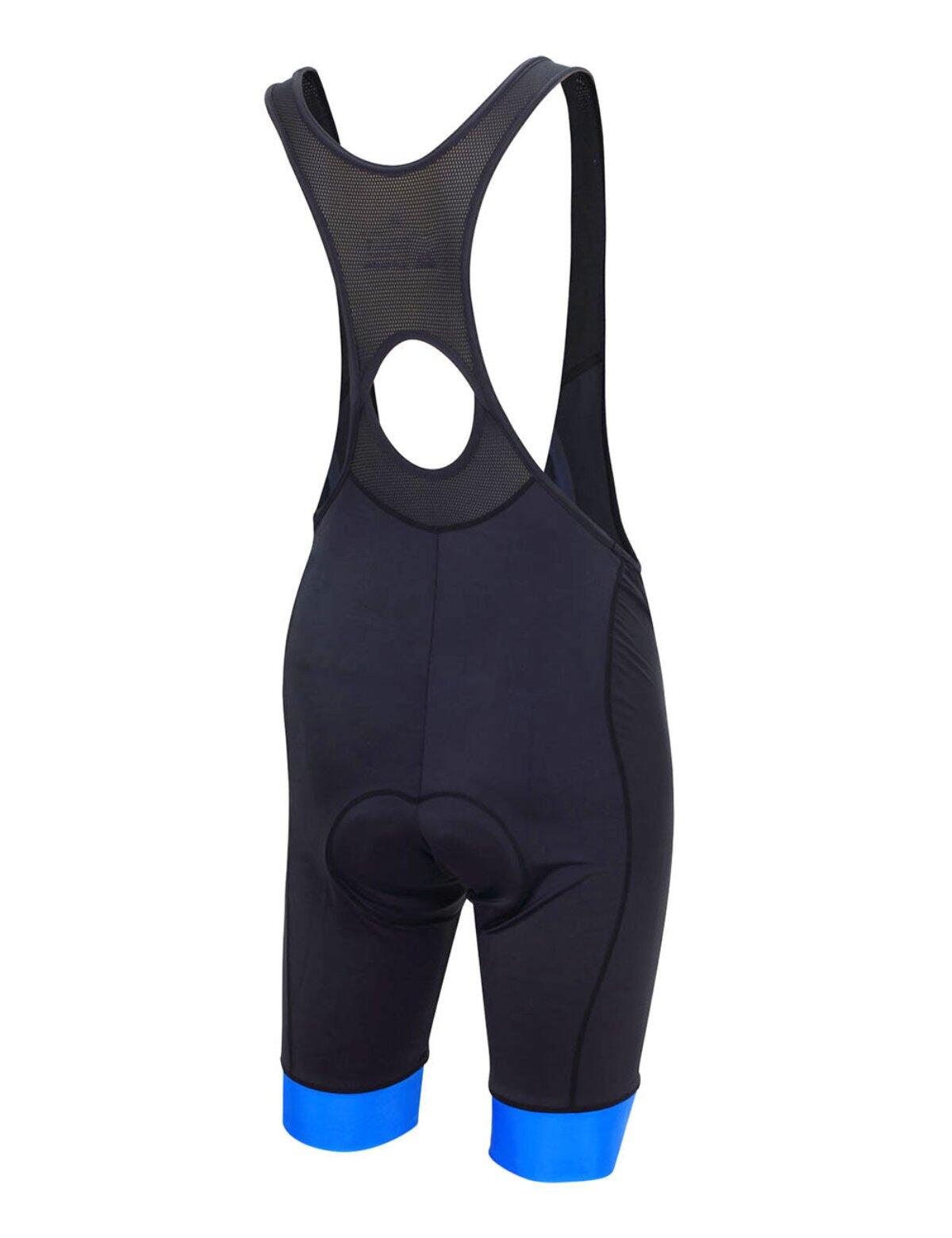 Herren Fahrradhose Kurz Radhose mit Trägern Trägerhose Comfort Line Schwarz Blau 2/4