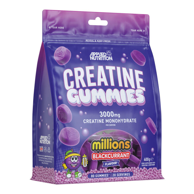 Créatine monohydrate - Creatine Gummies - Millions de Cassis 80 Gummies