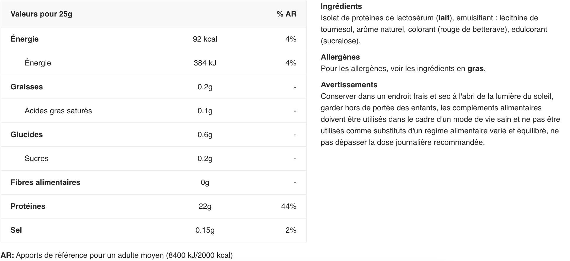 Whey isolate - Iso-XP - Fraise 2/3