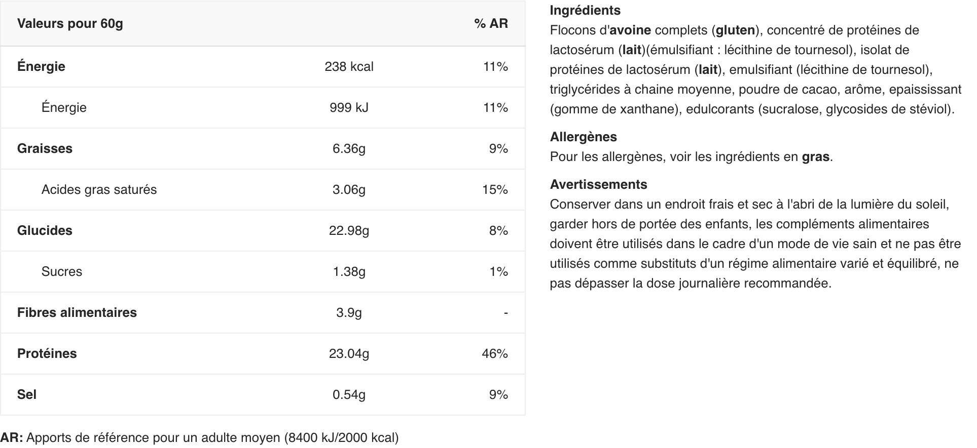 Farine d'avoine protéinée - Critical Oats - Biscuits et Crème 2/3