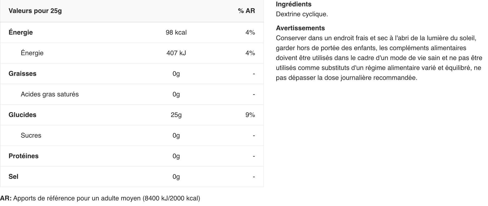 Glucides en poudre - Carb-X - Saveur neutre 1200g 2/3