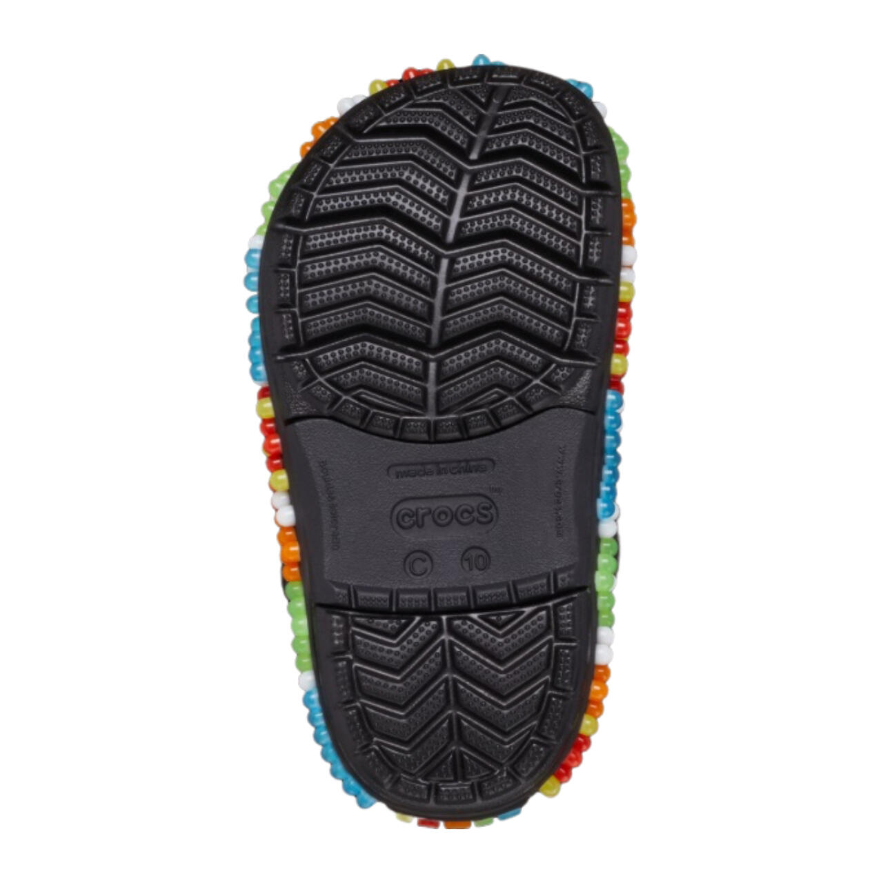 Crocs Crocband Colorful Lights zuecos infantiles negros - Croslite™ 6/6