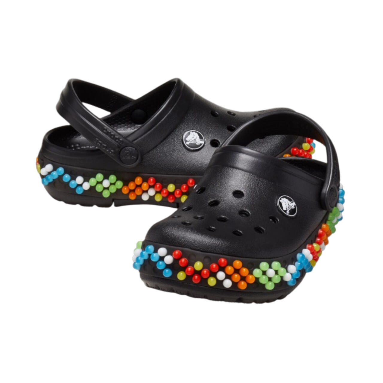 Crocs Crocband Colorful Lights zuecos infantiles negros - Croslite™ 5/6