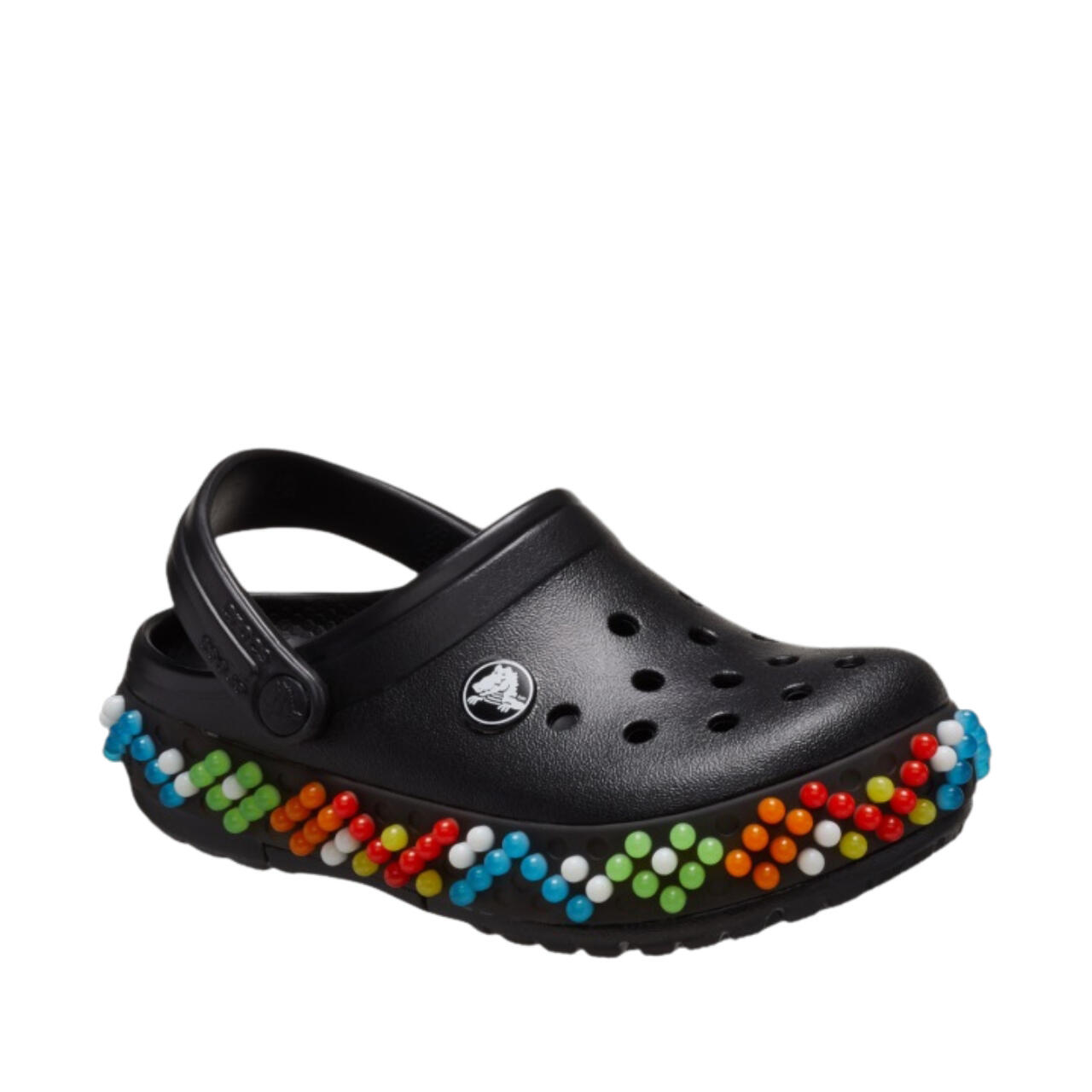 Crocs Crocband Colorful Lights zuecos infantiles negros - Croslite™ 2/6