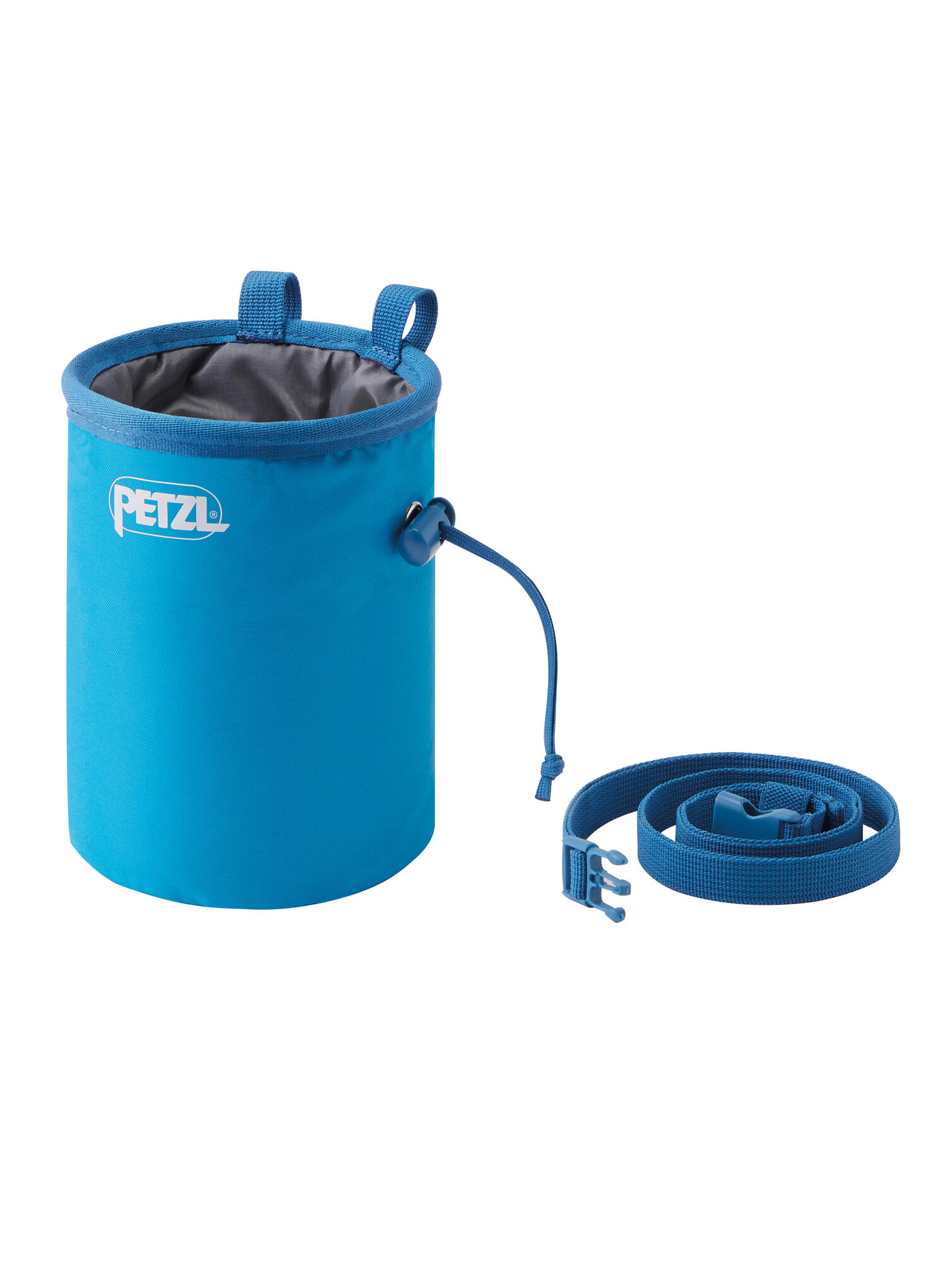 Sac à magnésium Petzl Bandi turquoise léger et résistant avec cordon coulissant 2/4