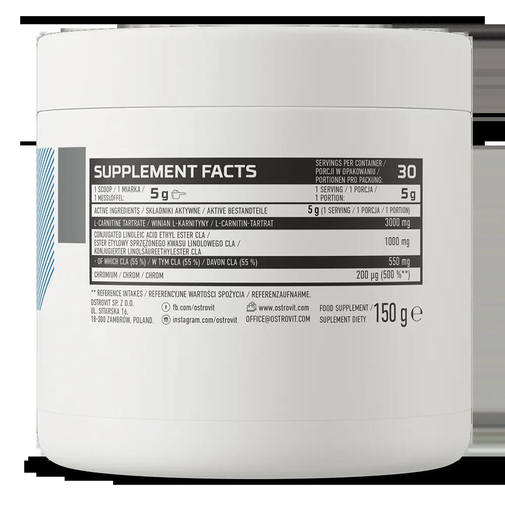 OstroVit 3C CLA Carnitine Chromium 150g Raspberry Lemonade With Mint 3/3