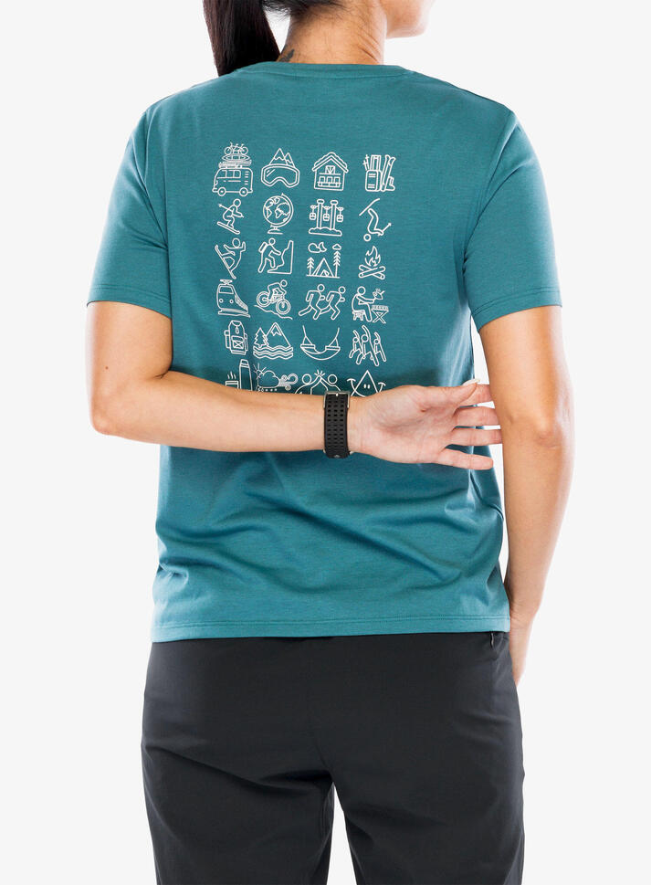Koszulka szybkoschnąca damska Peak Performance Explore Graphic Tee