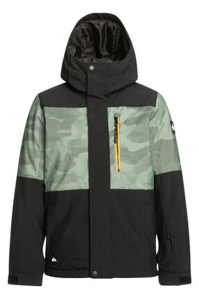 Kurtka chłopięca Quiksilver Mission zimowa narciarska czarno zielona 128