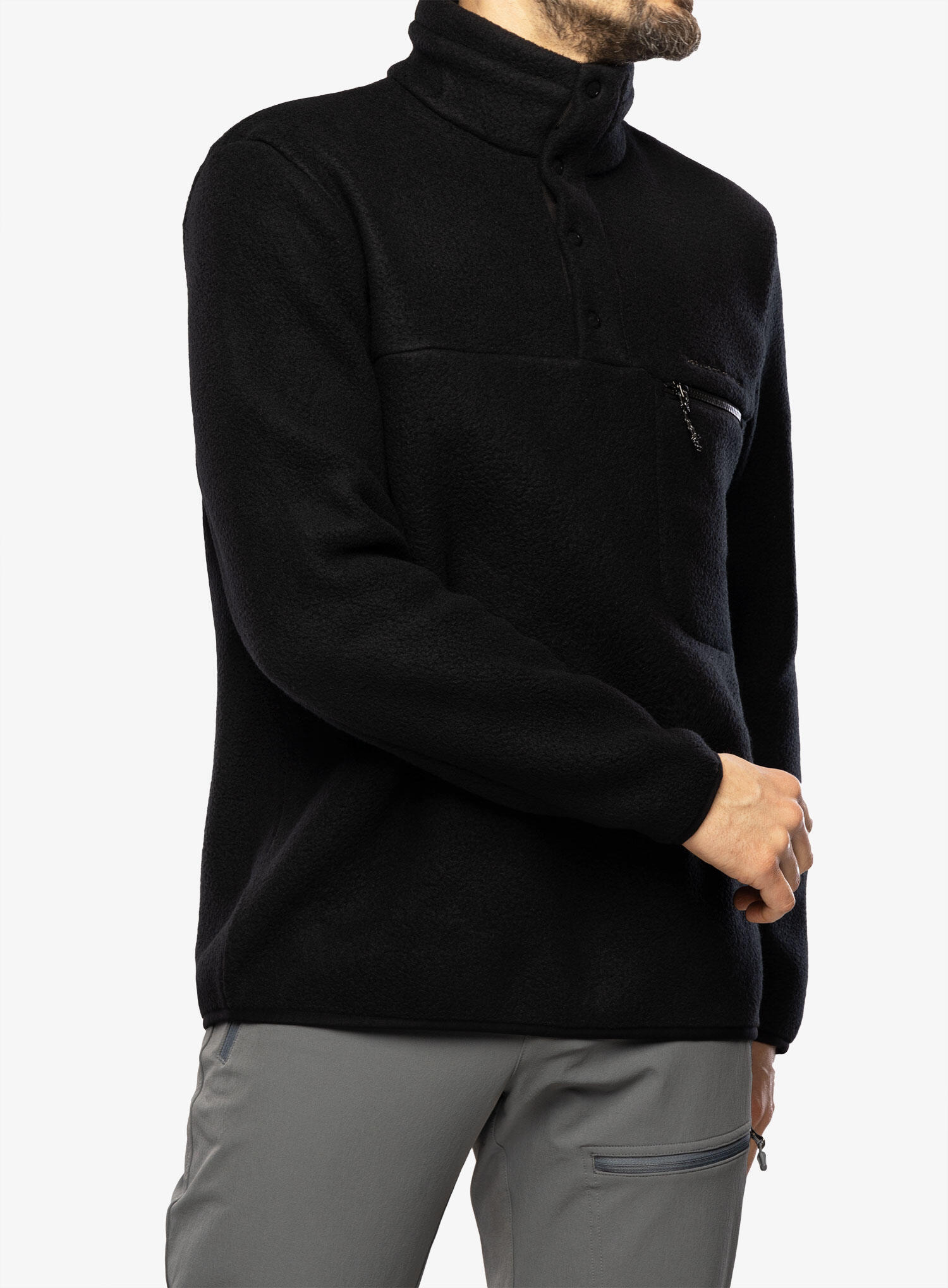 Polar turystyczny męski Peak Performance Fleece Snap T-Neck 3/6