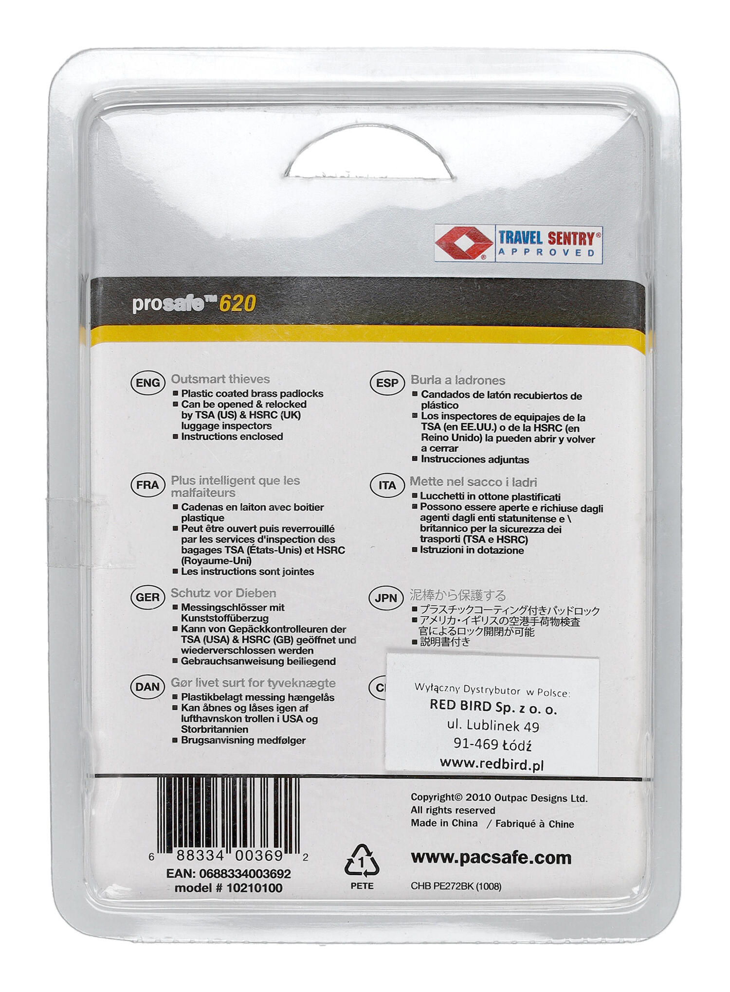 Kłódki turystyczne z systemem TSA Pacsafe Prosafe 3/3