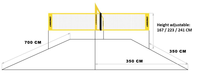 Crossnet - Crossnet ultimate bundel - Volleybal net 5/7