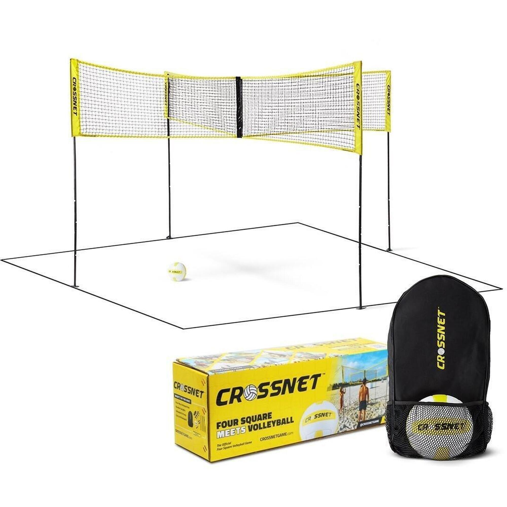 Crossnet - Crossnet - Ensemble Crossnet - Ensemble De Volley-ball - Poteaux De Volleyball - Jaune - 00 - Decathlon