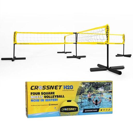 Crossnet Schwimmendes Volleyballnetz für den Pool – Wasserspiel Set Volleyball