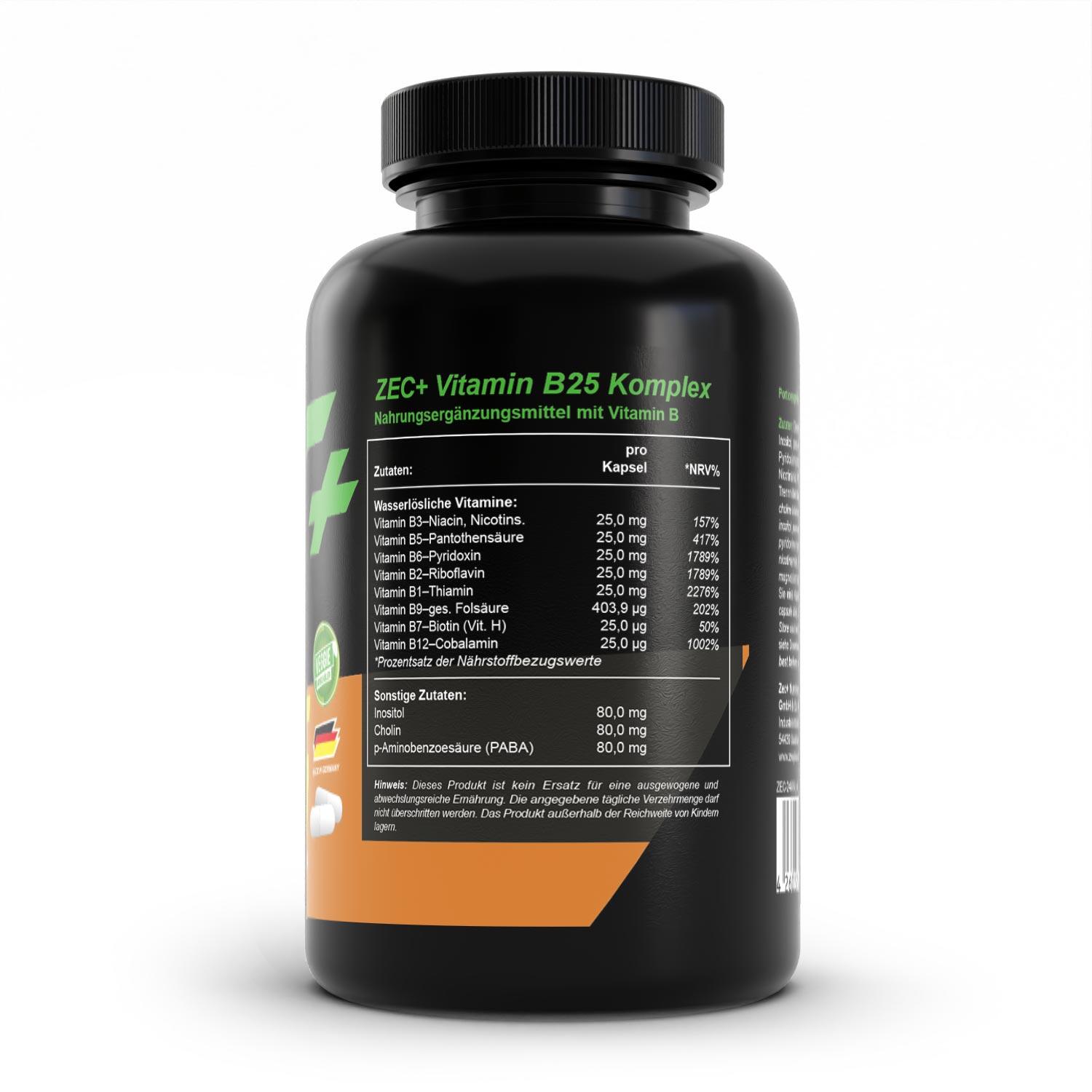 Zec+ Vitamin B25, 120 Kapseln 2/3