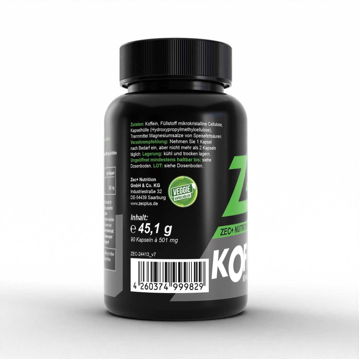 Zec+ Caffeine (90 Caps) Unflavored - Dieta e gestione del peso 3/3