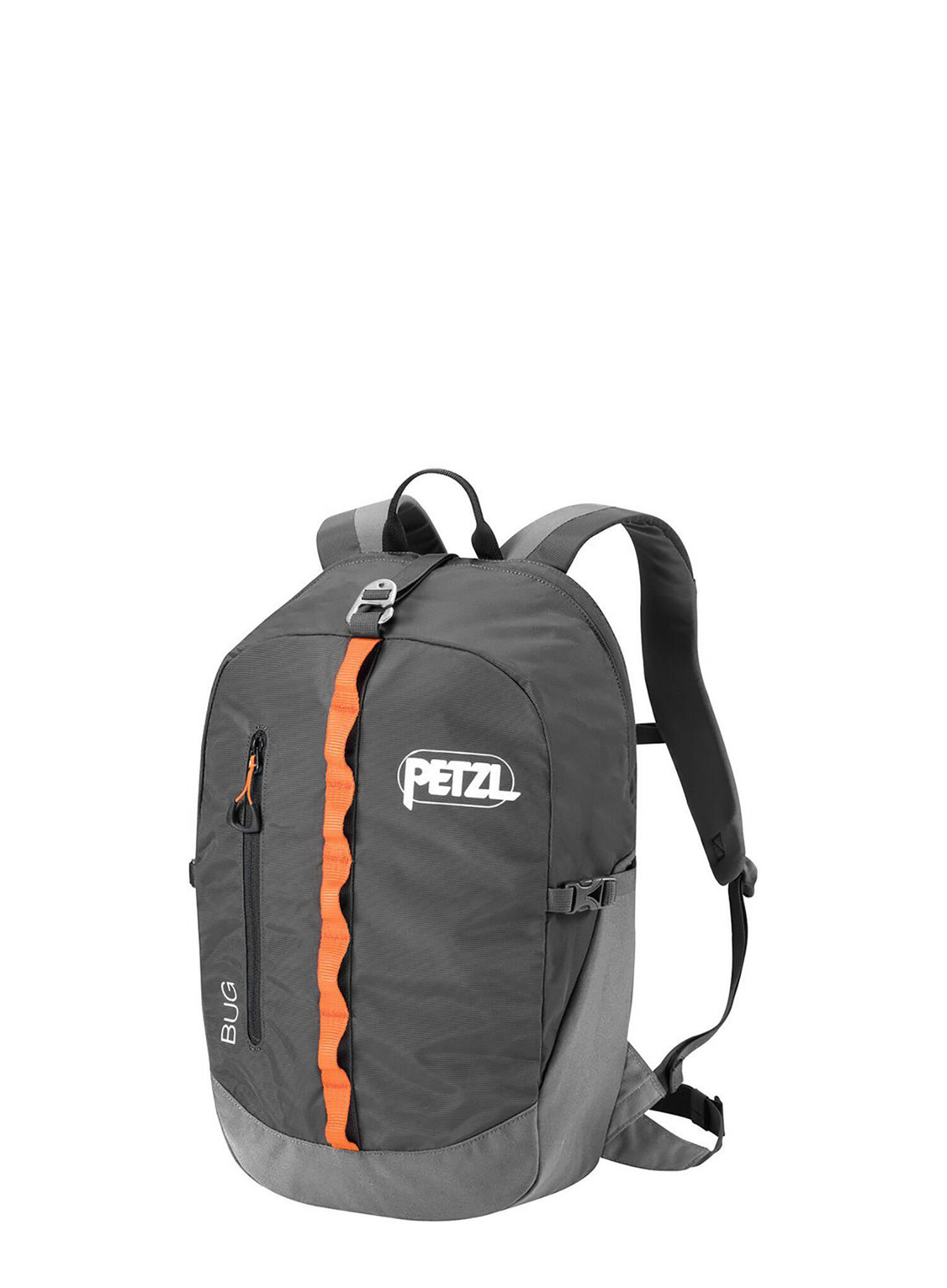 Petzl Bug — Sac à dos escalade 18L gris, nylon, compact, ceinture escamotable 3/4