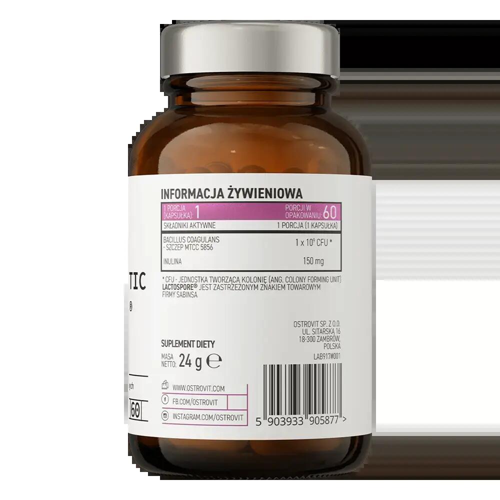 OstroVit Pharma PRO-60 BIOTIC LactoSpore 60 kapsułek 3/3