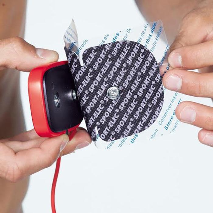 Electrodes adhesives Sport-Elec 110 X71 mm 2 boutons avec Gel