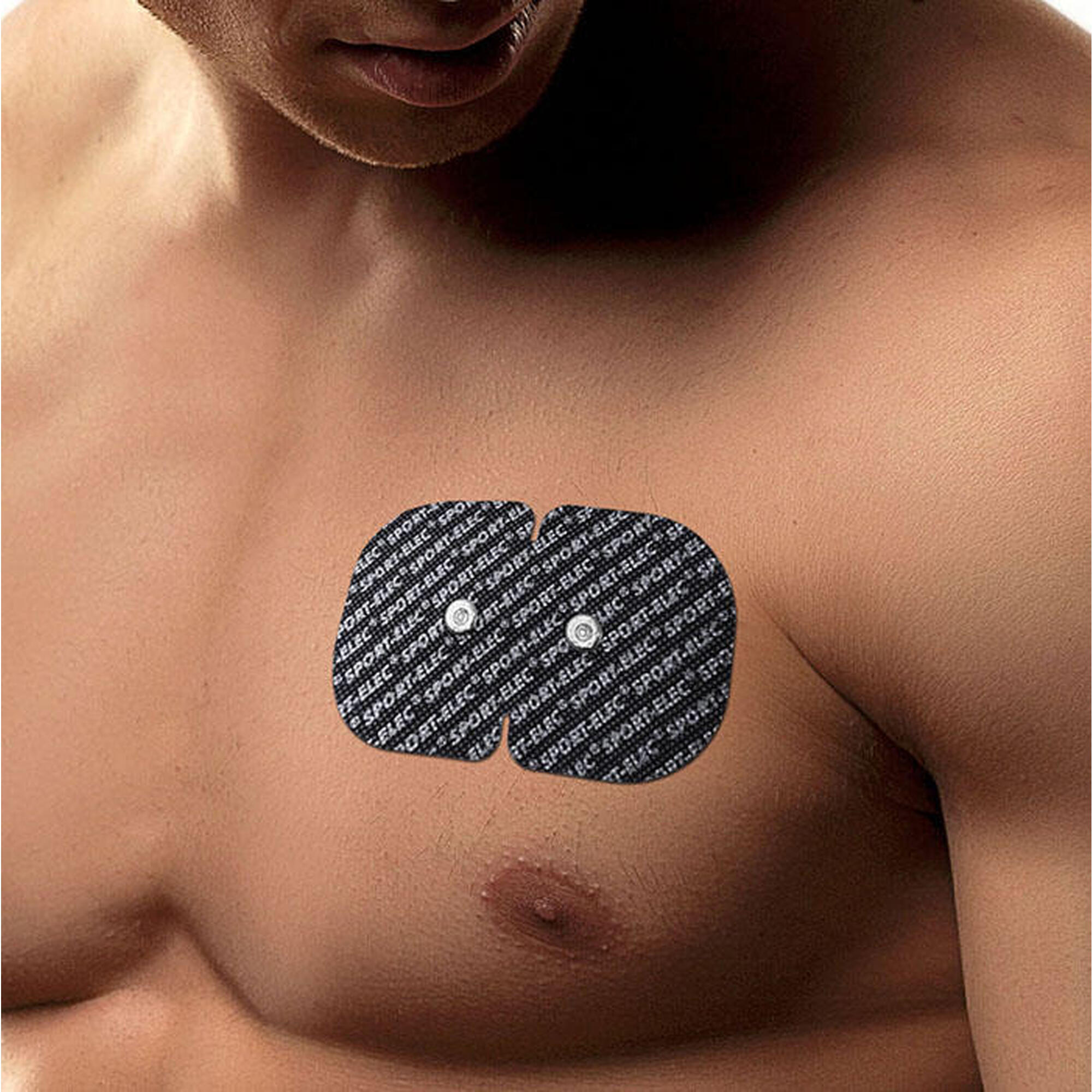 Electrodes adhesives Sport-Elec 110 X71 mm 2 boutons avec Gel