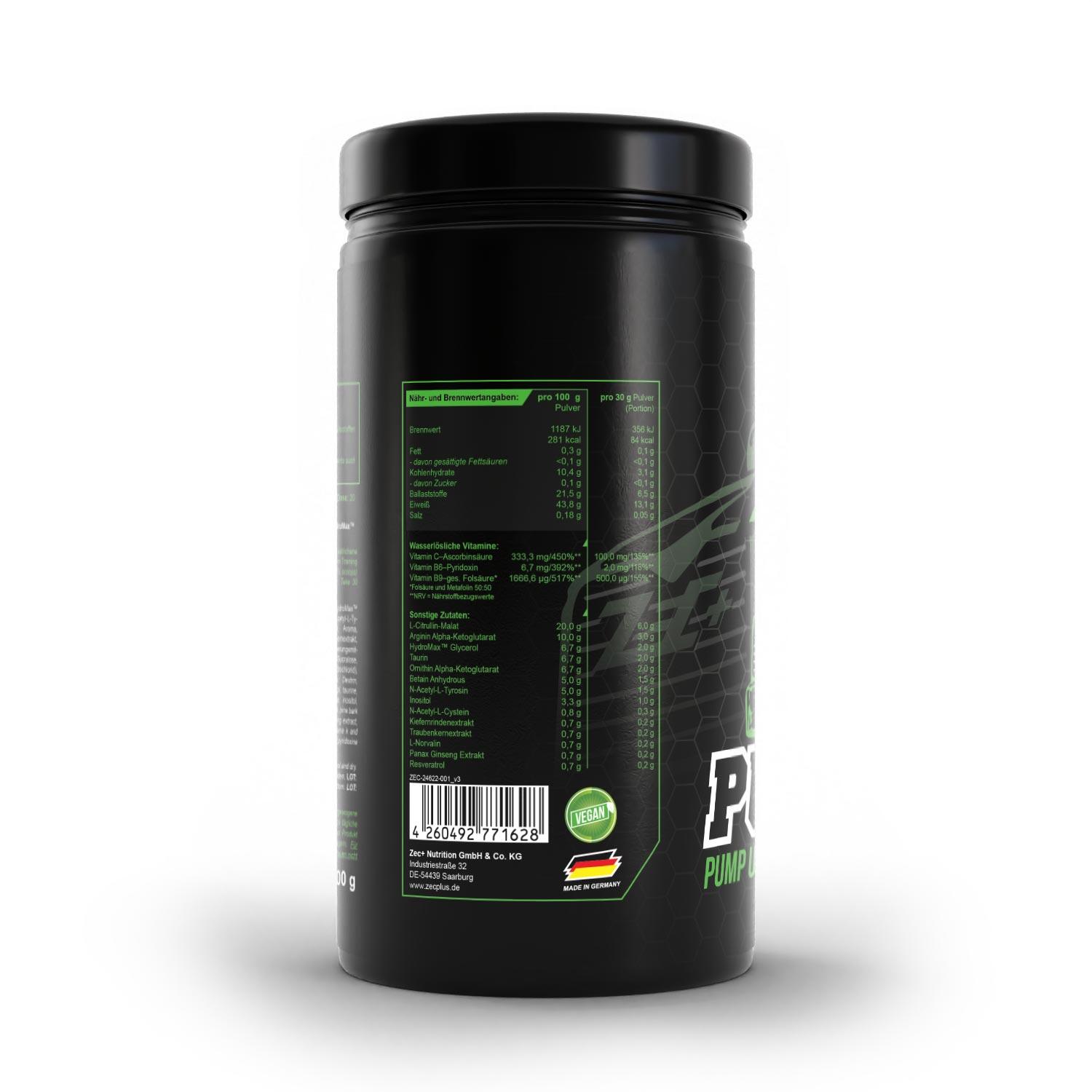 Zec+ Pumpdown (600g) Tropical Fruit - Pre-Workout - NO Booster 3/4