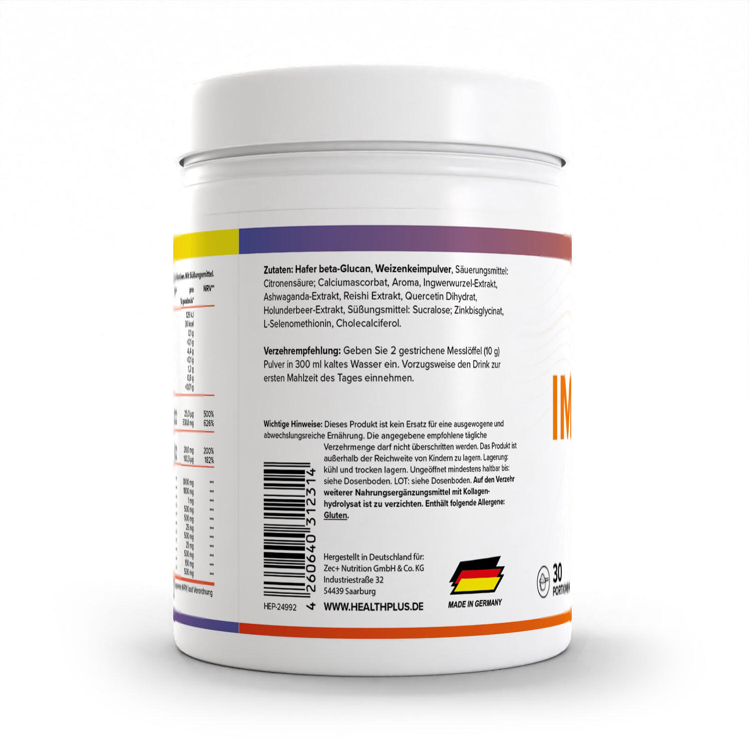 Zec+ Health+ All in One Immune Drink Ginger (300g) Orange 3/3