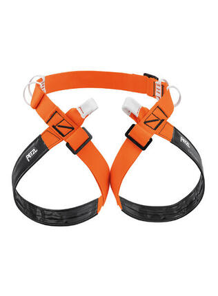 Höhlenausrüstungs-Gurt Petzl Superavanti Orange/Schwarz TPU-Verstärkungen 4 Ösen