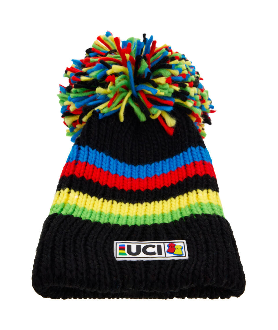 SANTINI Big Bobble Hat - Berretta Pon Pon Uci Official Ciclismo