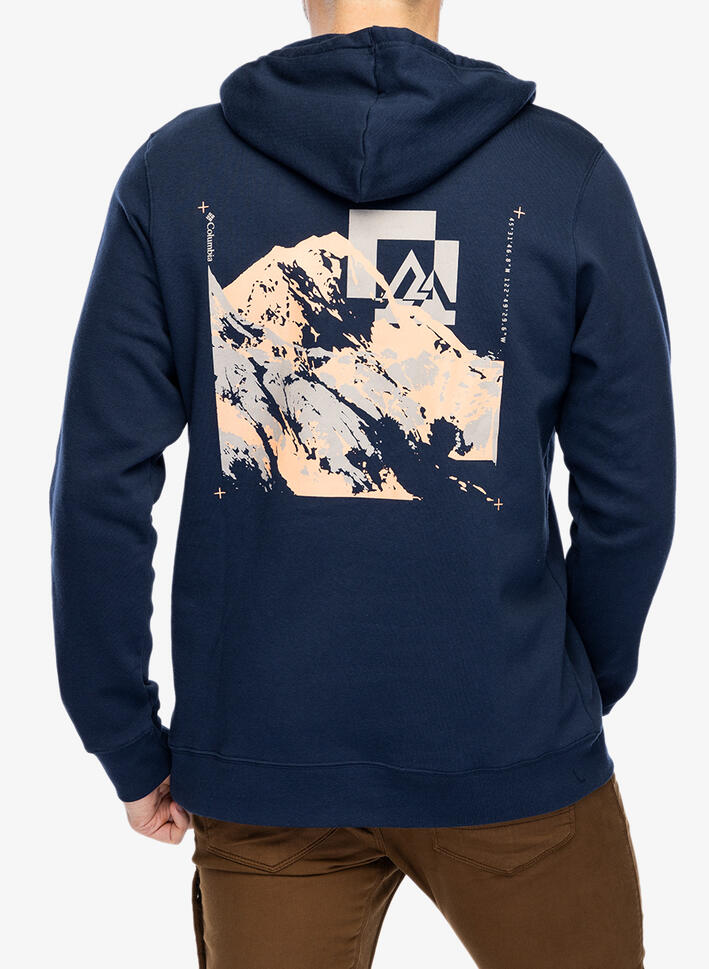 Bluza z kapturem Columbia Trek Graphic Hoodie - collegiate navy/mountain air XL