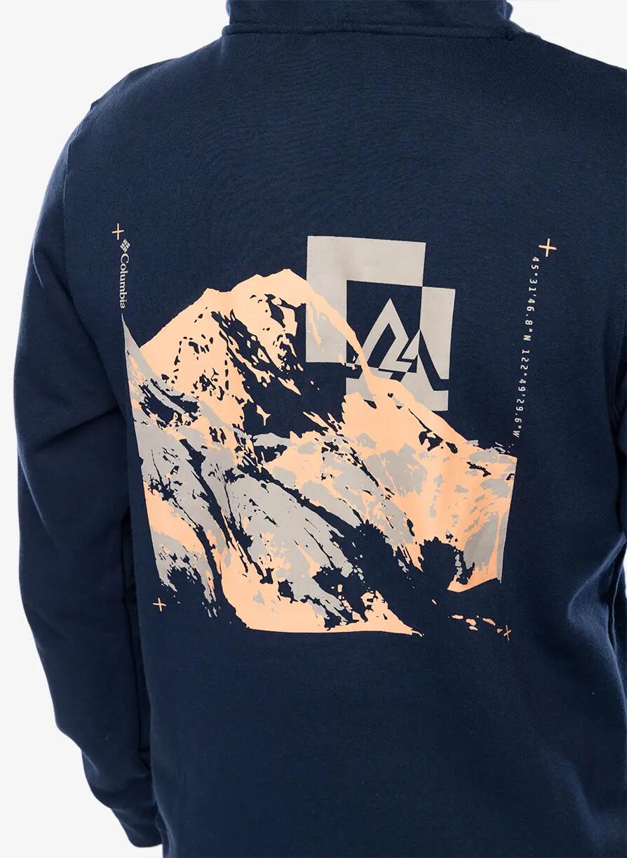 Bluza z kapturem Columbia Trek Graphic Hoodie - collegiate navy/mountain air XXL 7/7