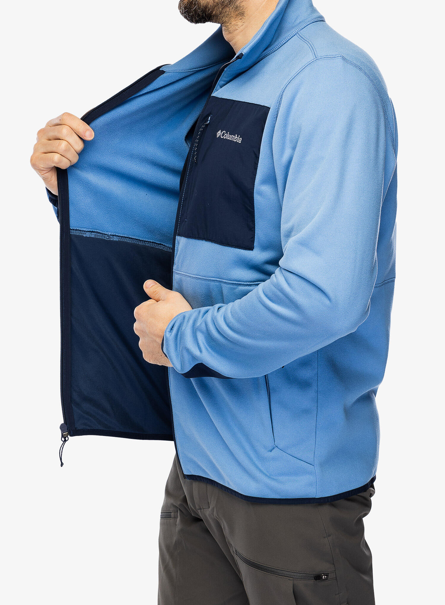 Sweat polaire homme Columbia Hike™ Full Zip bleu 4/7