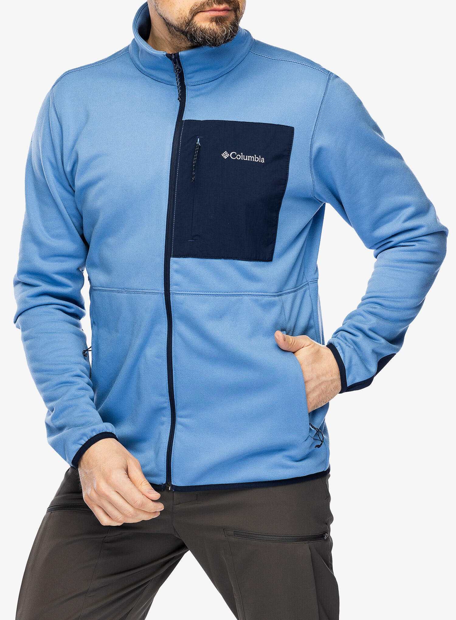 Sweat polaire homme Columbia Hike™ Full Zip bleu 1/7