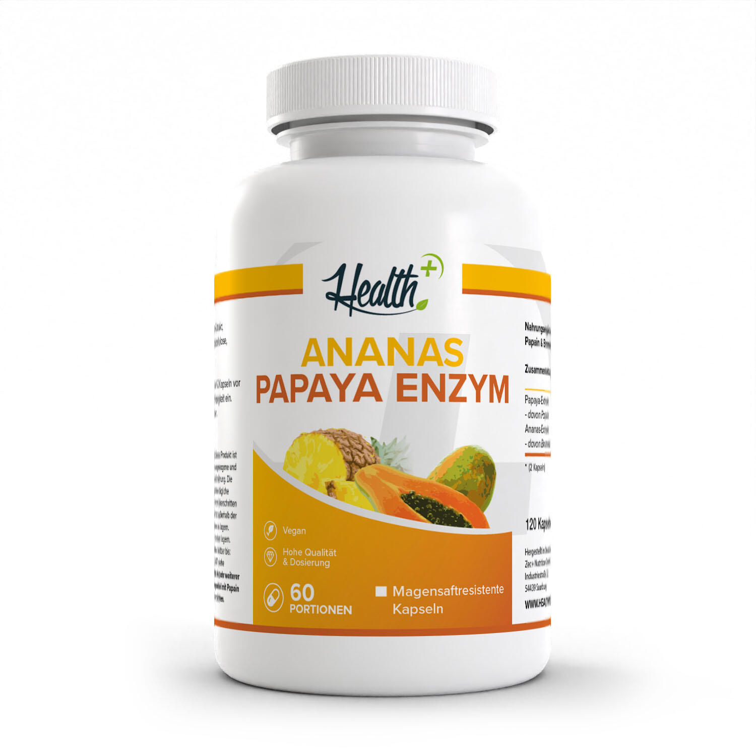 ZEC+ NUTRITION Zec+ Health+ Pineapple-Papaya Enzyme (120) Unflavoured