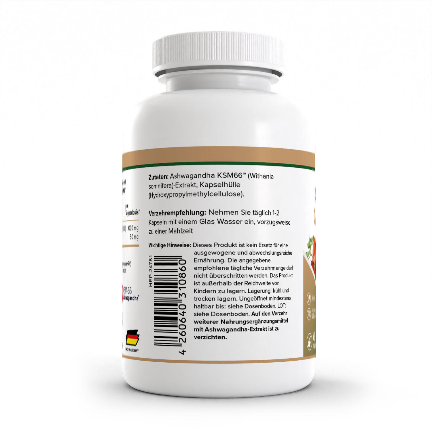 Zec+ Health+ Ashwagandha (90) Unflavoured - Vitamines, minéraux et santé 3/3