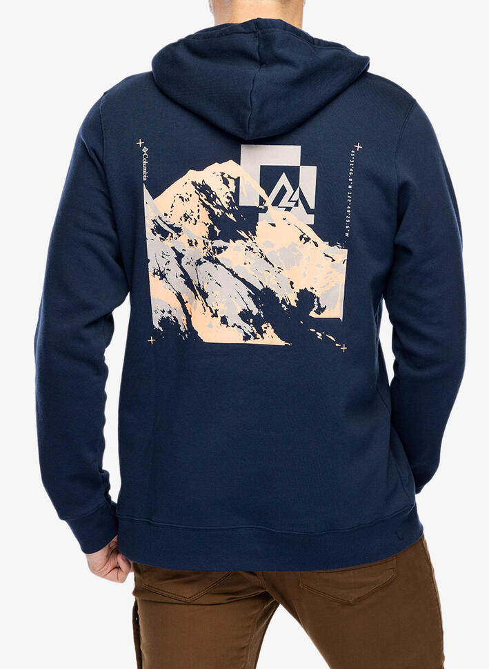 Bluza z kapturem Columbia Trek Graphic Hoodie - collegiate navy/mountain air XXL