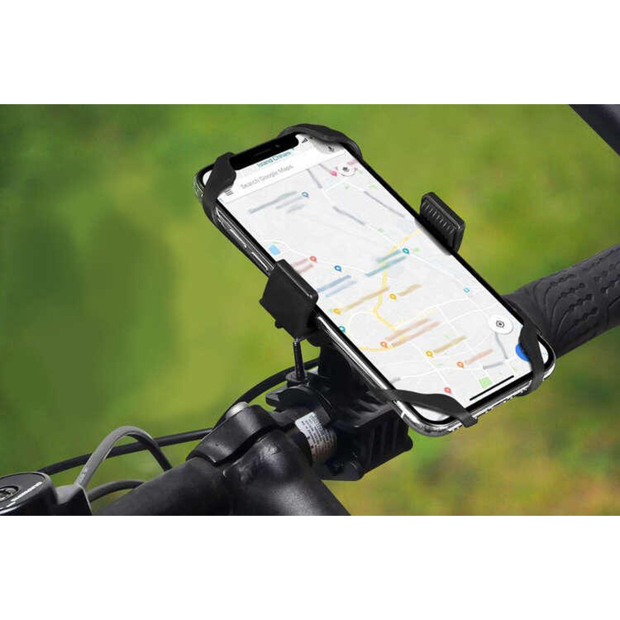 Vodotěsný držák telefonu na kolo, černý, 360°