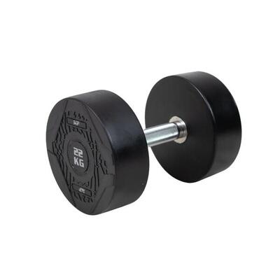 Ronde dumbbell - rubber - per stuk - 22 kg