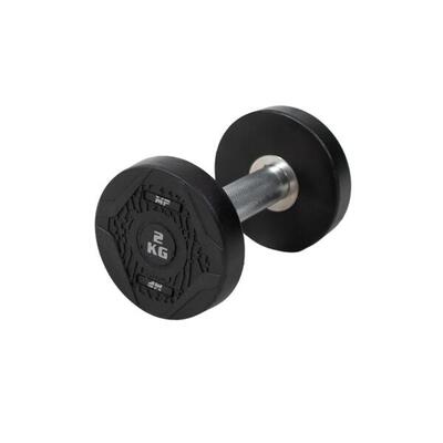 Ronde dumbbell - rubber - per stuk - 22 kg