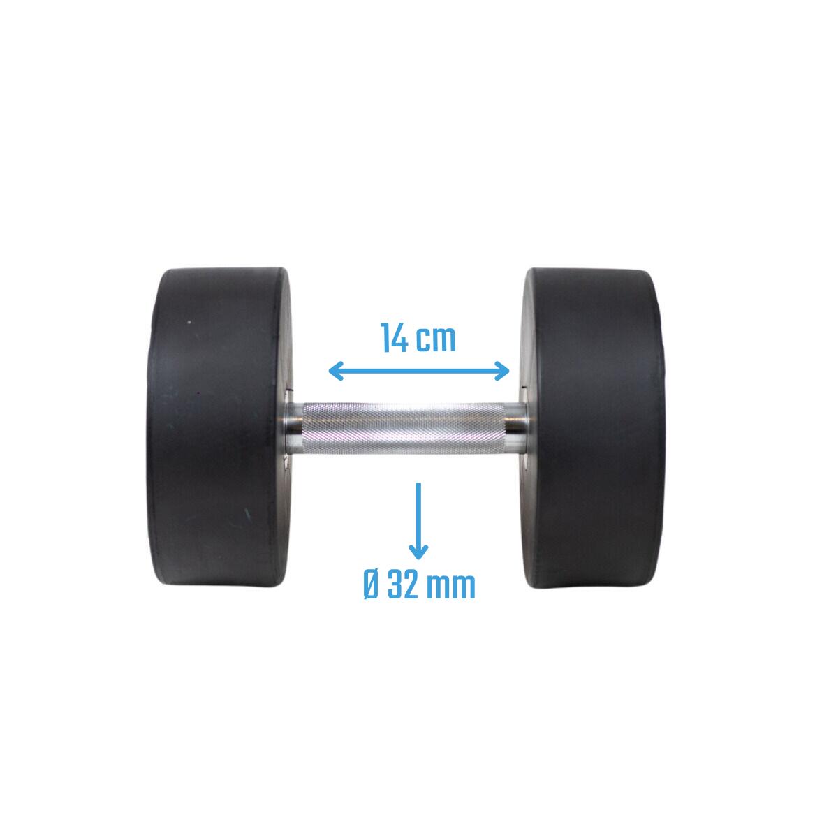 Hantle okrągłe - Gumowe - Za sztukę - 24 kg 2/5