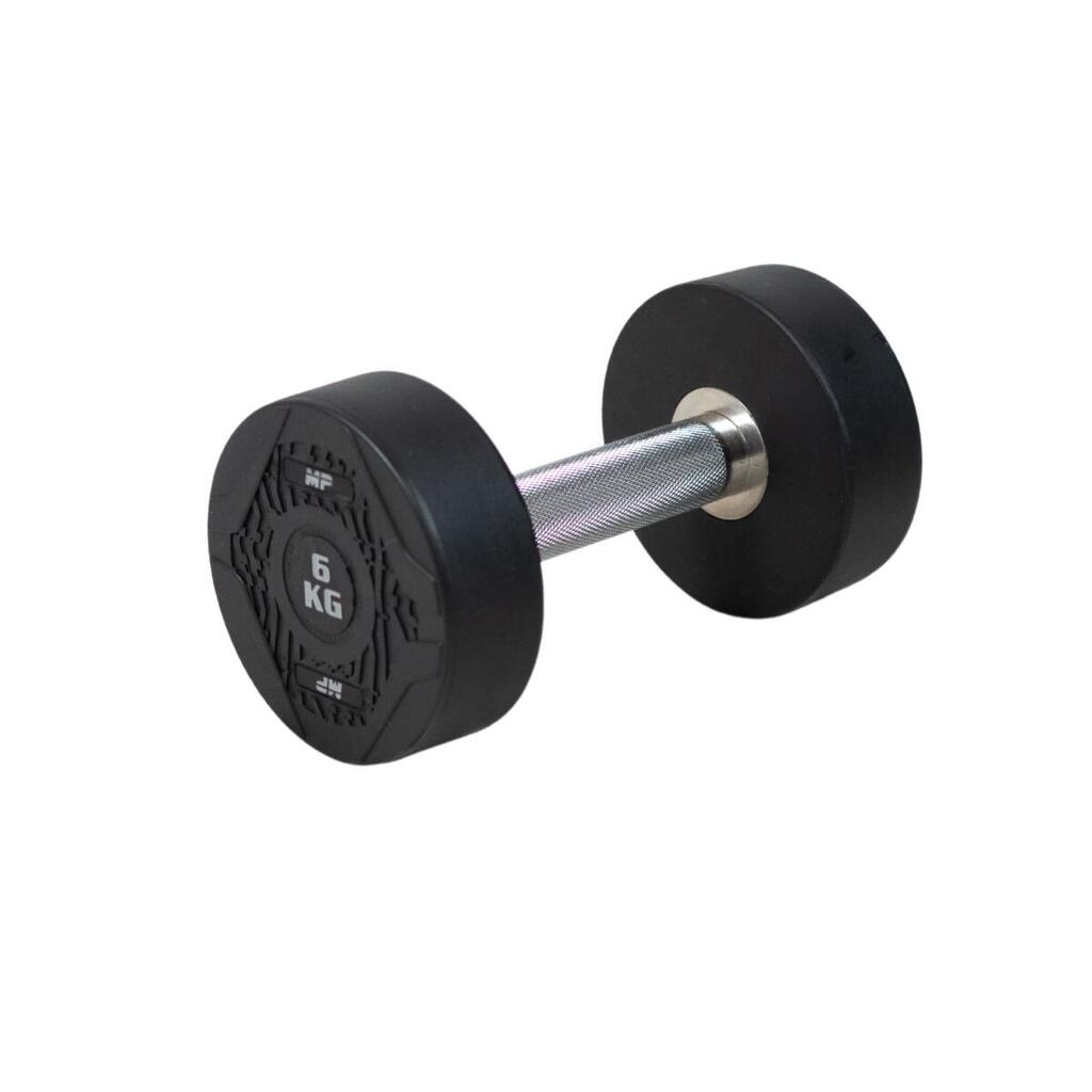 Round Dumbbell - Rubber - Single - 10 kg