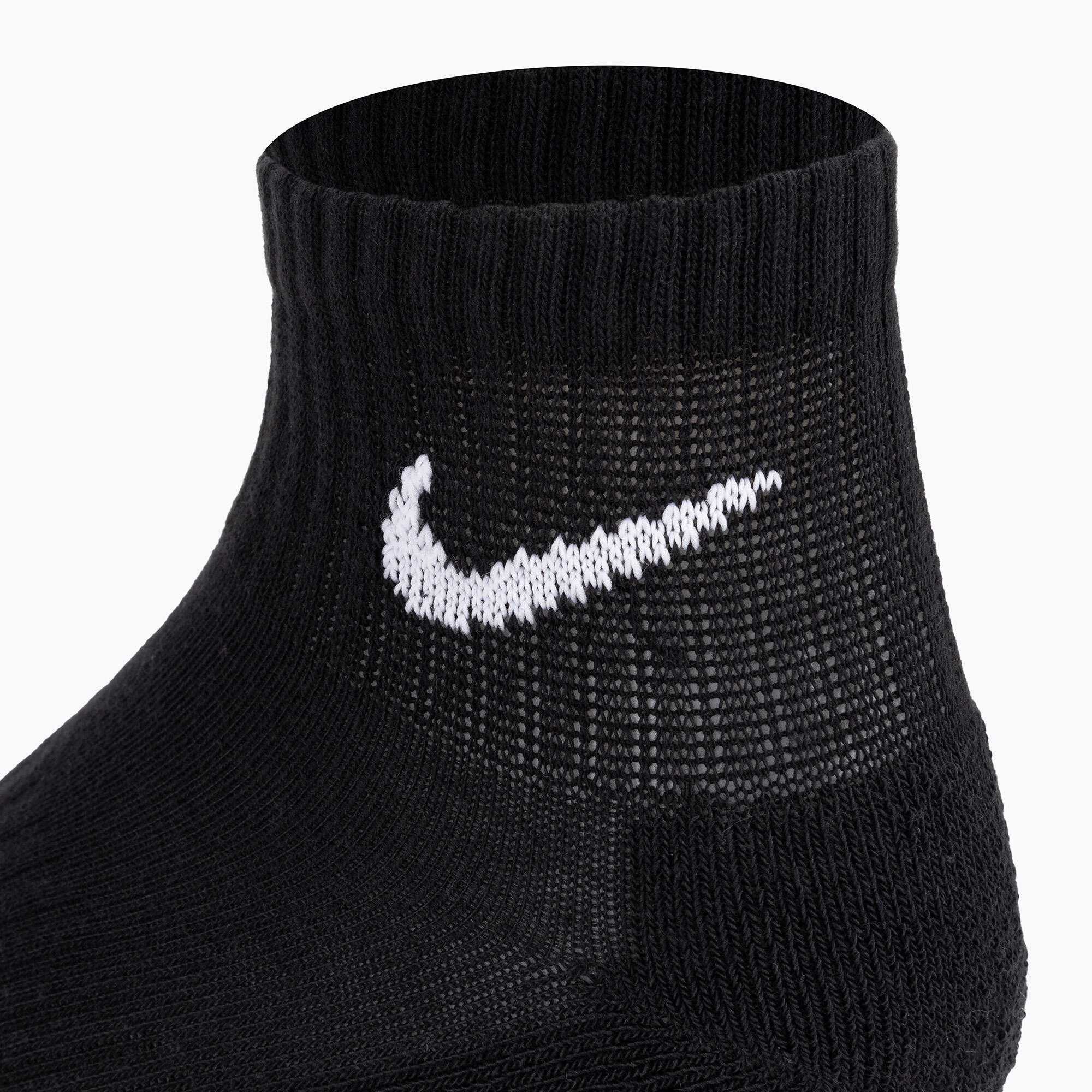 Nike Everyday Cushioned Quarter Socks (3Pk) BLACK/WHITE 3/10