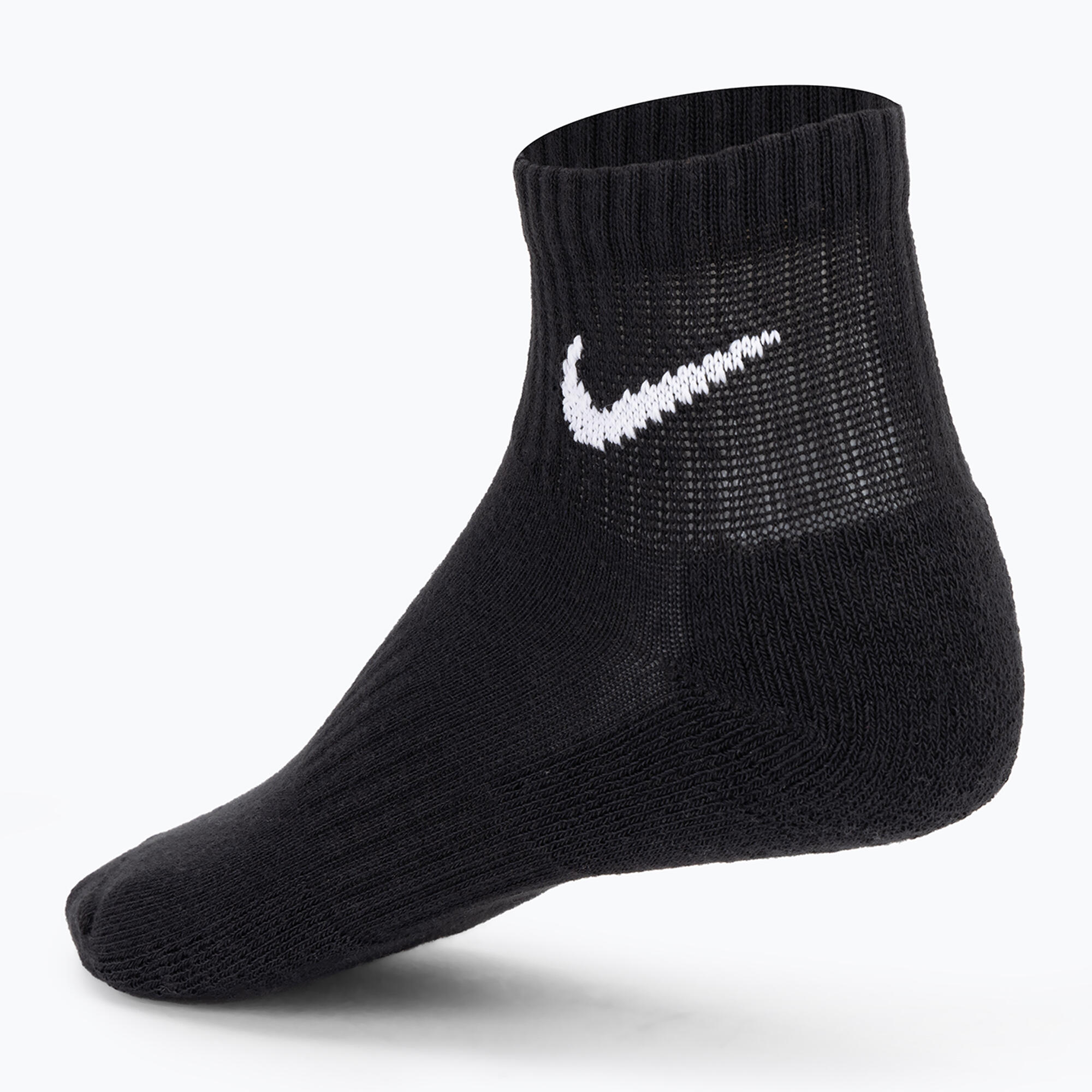 Nike Everyday Cushioned Quarter Socks (3Pk) BLACK/WHITE 2/10